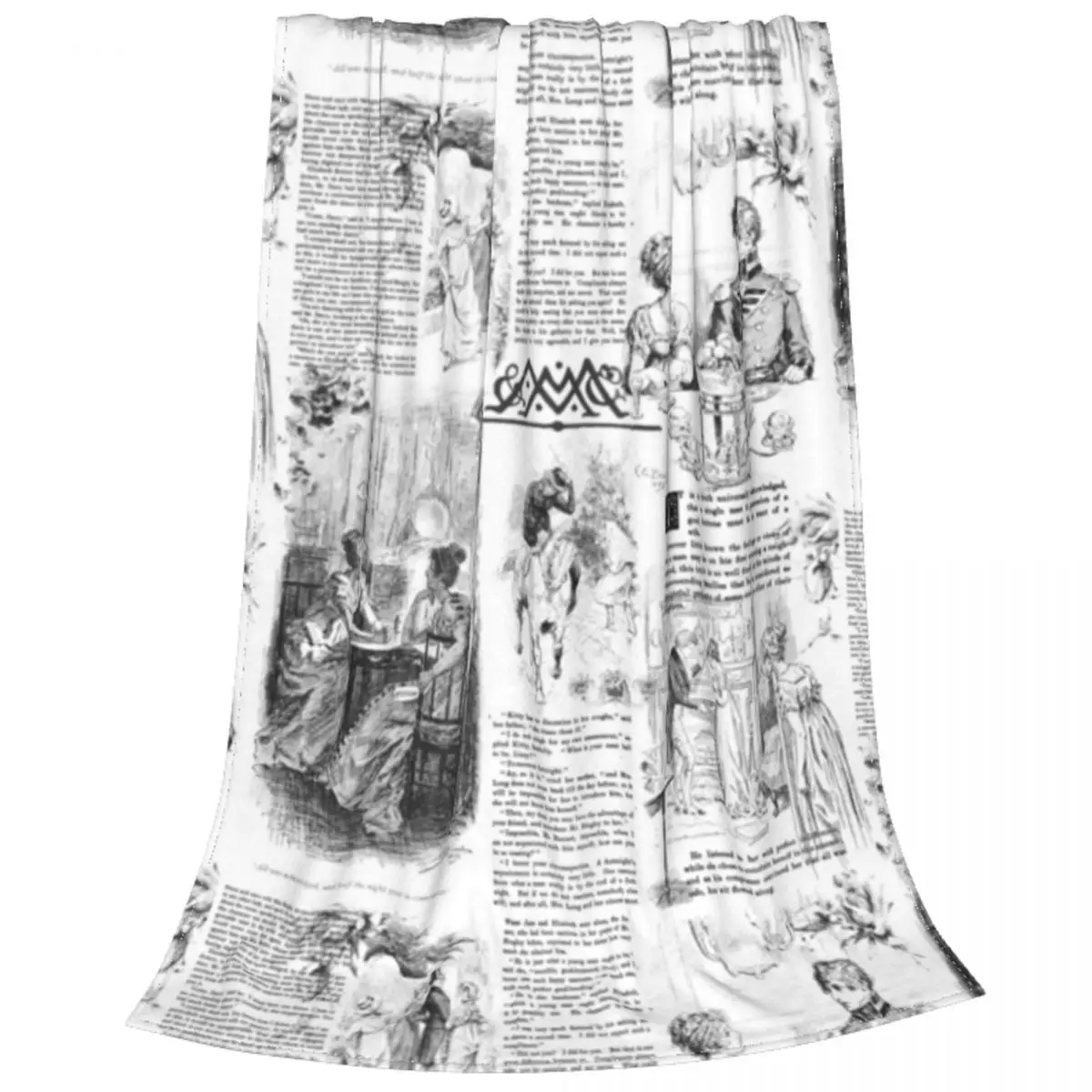 Pride And Prejudice Jane Austen Blanket Fleece Spring/Autumn vintage book page Multi-function Super Soft Throw Blankets Outdoor