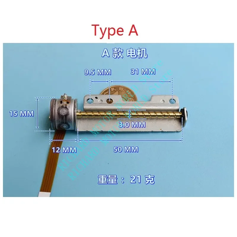 10PCS ญี่ปุ่นนําเข้า 15MM 2 เฟส 4 สาย Micro Stepper Motor พร้อมสกรู