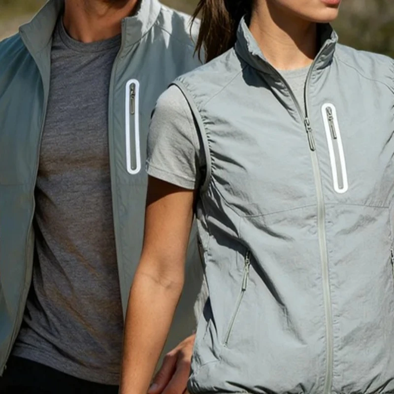 

New Summer Working Vest Men Women Waterproof Self-Storage Running Vests Unisex Mountaineering Camping Hiking Sleeveless Jacket