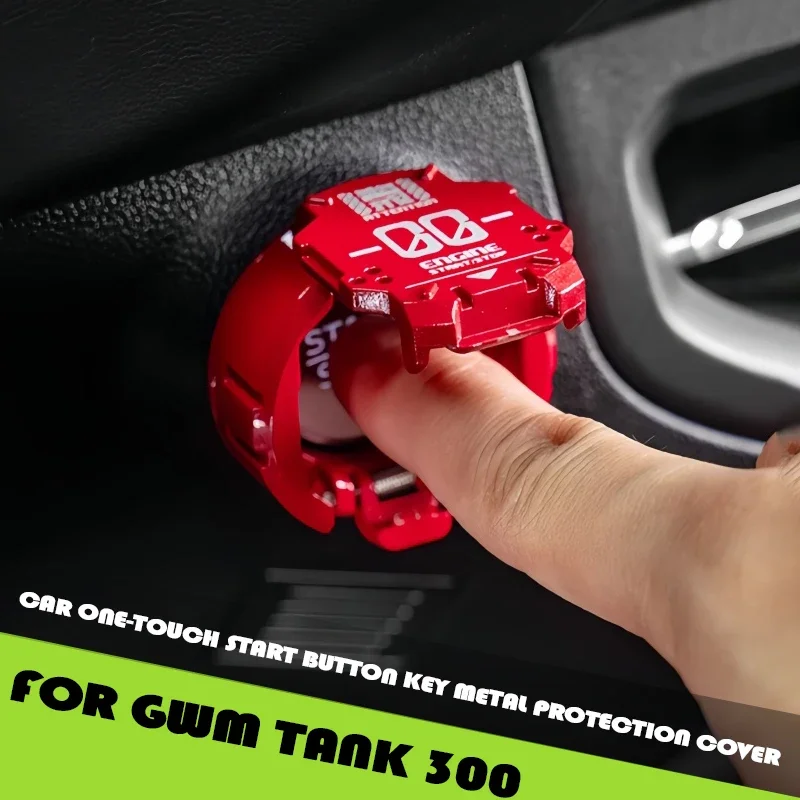 Car One-touch Start Button Key Metal Protection Cover Fit for GWM Tank 300 Auto Car Ignition Ring Decorative Cover Upgrade Parts