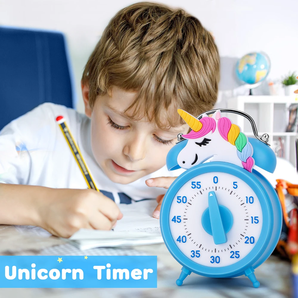 Pink Unicorn Kids Timer Visual Timer 60-minutes Countdown Suitable for Children Adult Green Frog Timer Management Tool