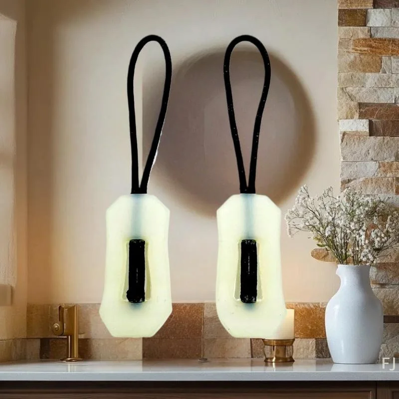 

10-Pack Anti-lost Luminous Zipper Heads, Glow-in-the-dark Zipper Pull Ropes for Jackets, Backpacks Repairing