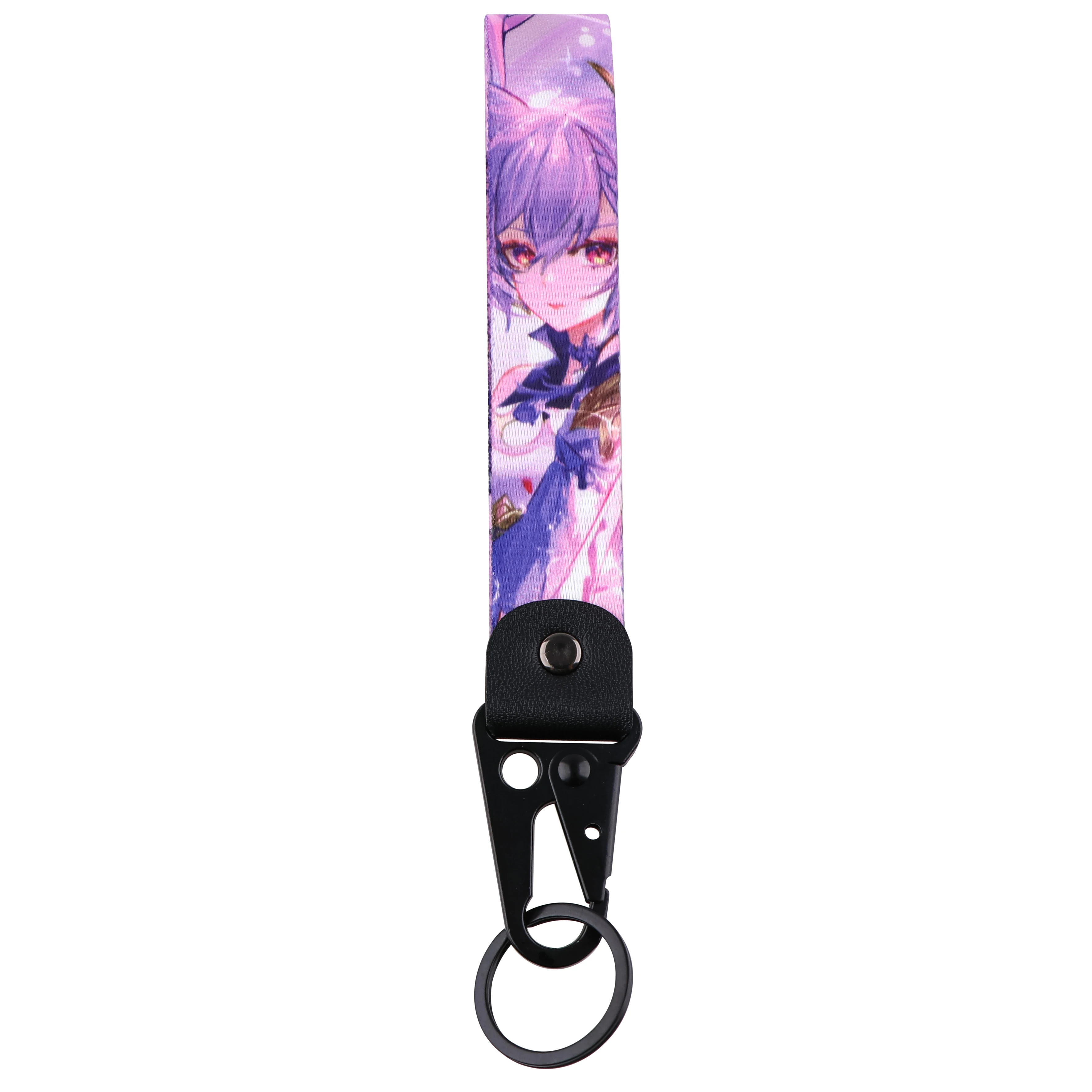 Anime Game Genshin Impact Keychain Short Lanyard Tags Wrist Strap Key Holder Keyring Motorcycle Accessories Pendant for Boy Girl