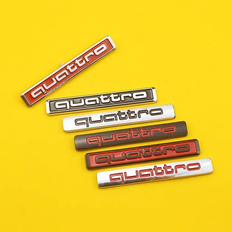 Наклейка на багажник автомобиля из АБС-пластика, наклейки с боковыми эмблемами для Audi Quatrro A6 A7 A8 Q3 RSQ3 RSQ5 A3 A4 A5 Q5 Q7 TT S3 S4, аксессуары