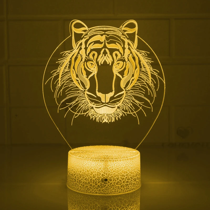 

Nighdn 3D Lion LED Night Light 7 Colors Changing Optical Illusion Lamp USB Table Desk Lamp Children Kids Holiday Birthday Gifts