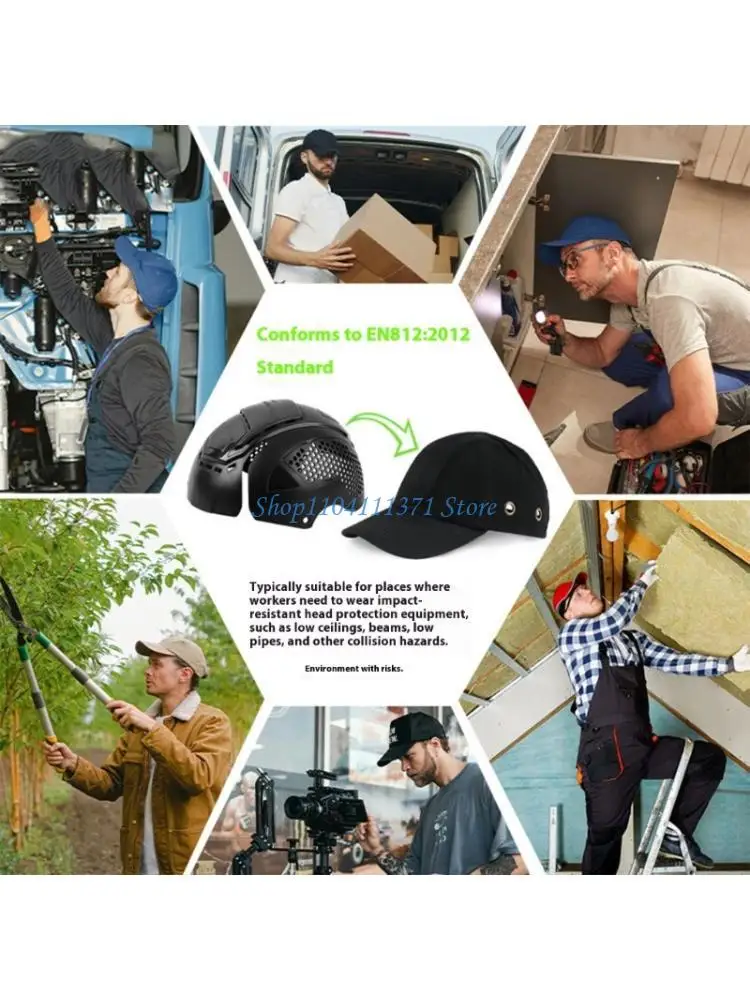 

P9FC Bump Caps Insert Breathable Safety Bump Hat Insert Baseball Hard Hat Inserts For Men And Women Baseball Caps