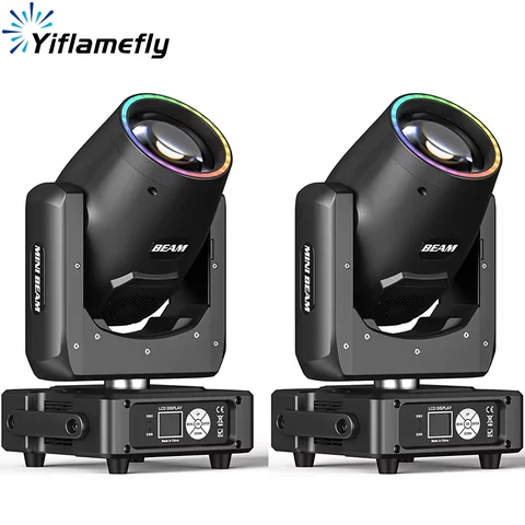 Yiflamefly 2Pcs 450W Moving Head Light RGBW DMX Stage Light DMX Controlled Sound Activated Play DJ Light For Wedding Party Music