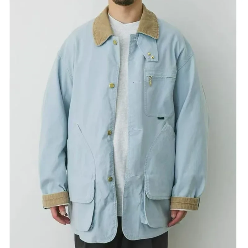 Japanese Limited Edition Pocket Hunting Style Retro Jacket for Men and Women Couples