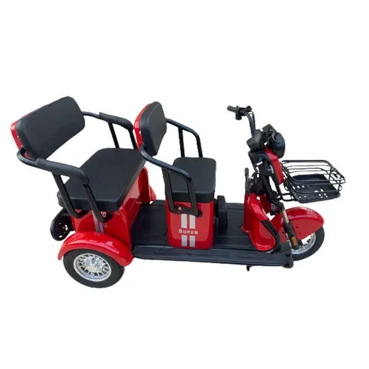 Manufacturer Selling Electric 3-Wheel Scooter for Adults Open Body Steel Iron 800W Power Flip Storage Box Passenger Cargo Use