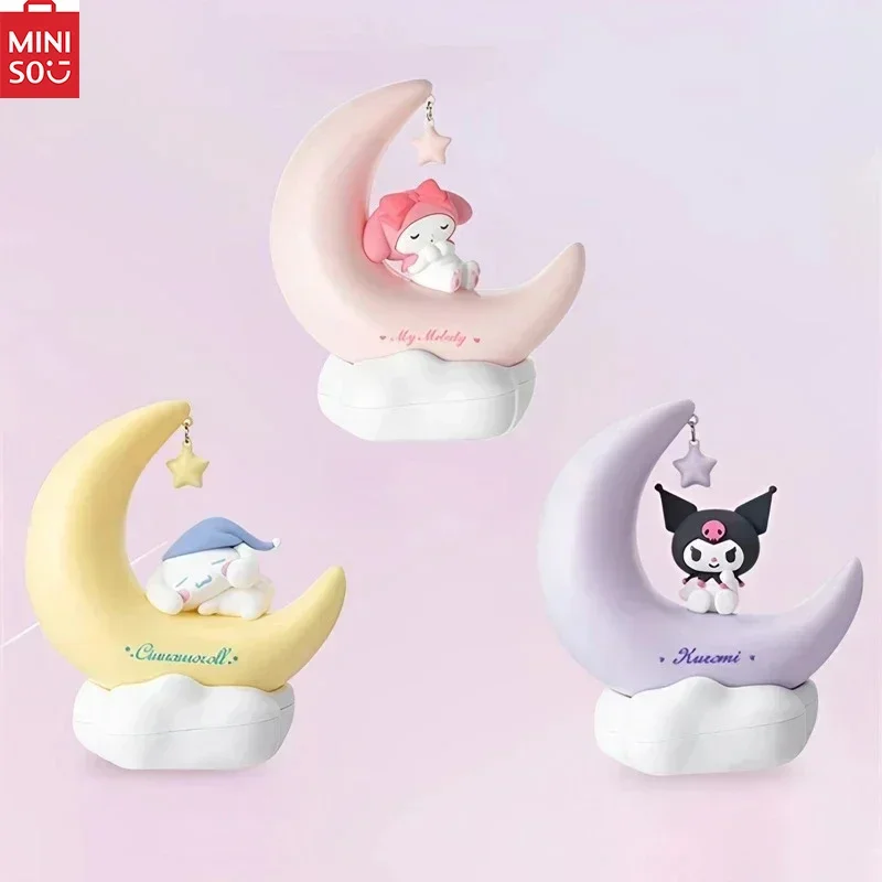 

MINISO Genuine MINISO Sanrio Night Light Cinnamoroll Kuromi Kawaii Animation Soft Warm Light Decoration LED Luminous ornaments