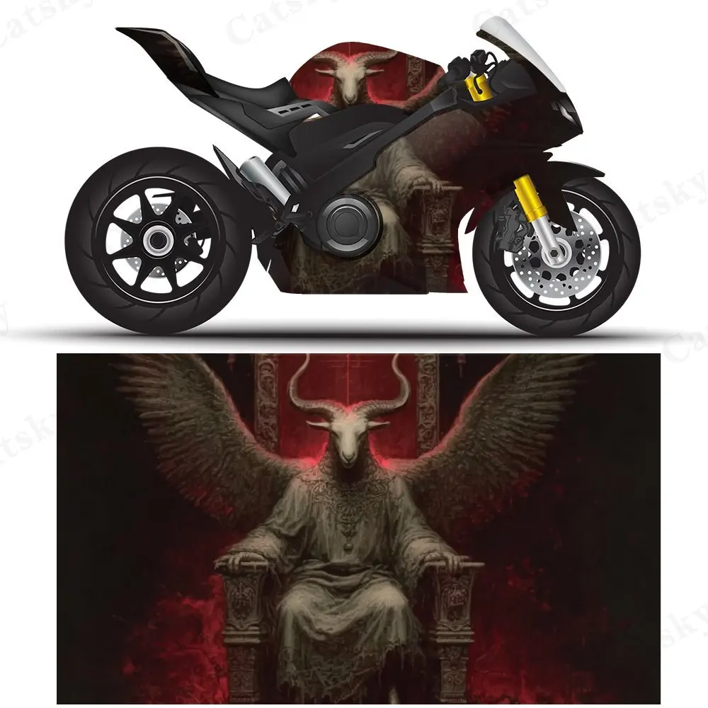 

Sheep sitting on the throne PVC material self-adhesive waterproof motorcycle car sticker, paste firm and anti-wear, waterproof a