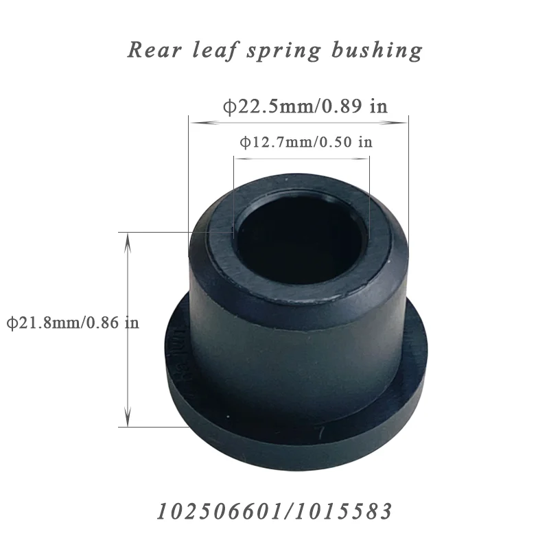 Club Car Precedent Bushing and Steel Sleeve Assembly Golf Cart Front Rear Suspension Leaf Spring Bushing Kit 102506601 102956201