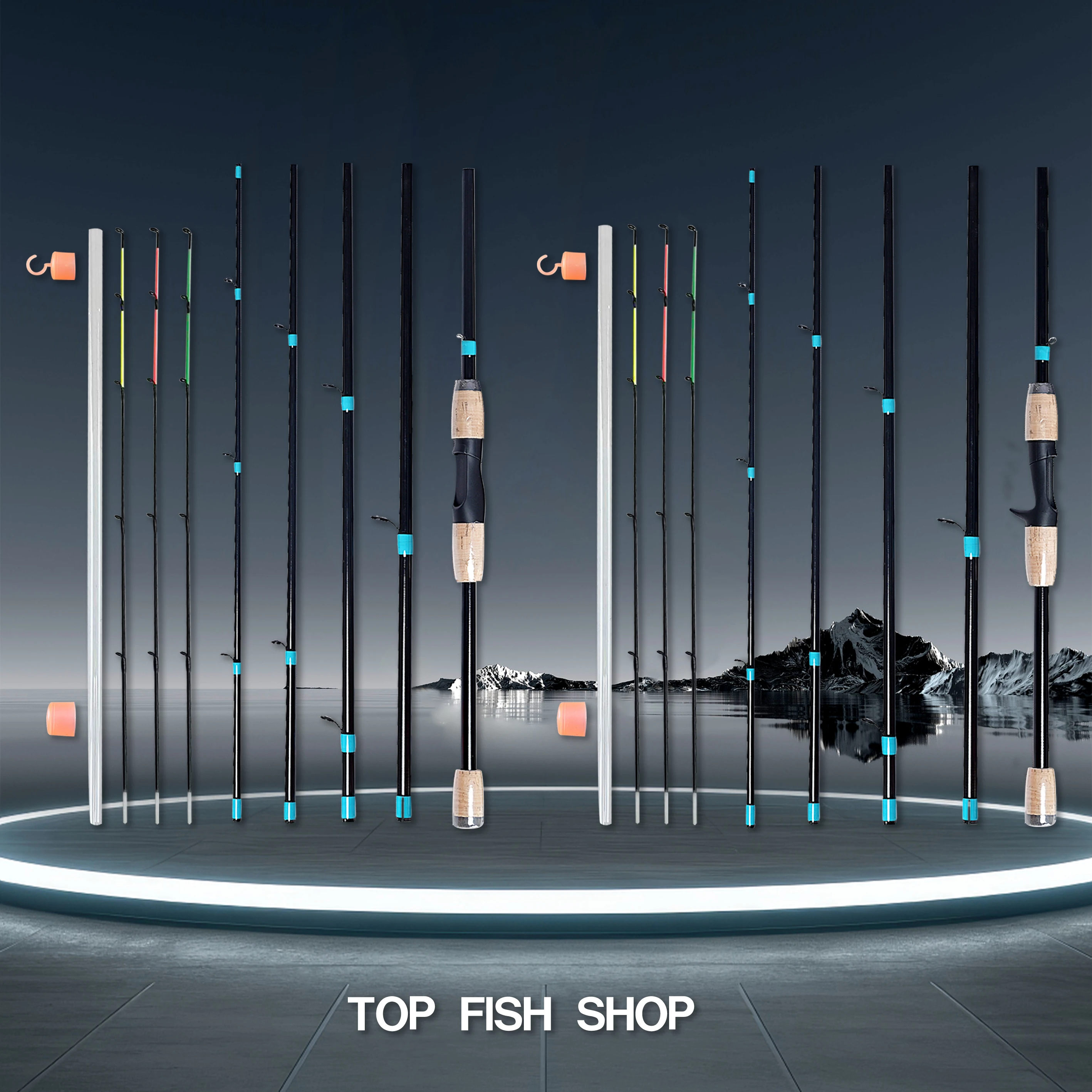 صنارة صيد تغذية من ألياف الكربون بطول 3 أمتار، تصميم مقبض من الفلين المجزأ، حلقة دليل من السيراميك الأسود، دوران نايلون عالي القوة، 3 أطراف مختلفة، تصميم قضيب أسود، سهل الحمل، مصنوع من مادة ألياف الكربون، قوي ومتين، ويمكن تحقيق مثالي الصيد في أي وقت أثناء السمك #1