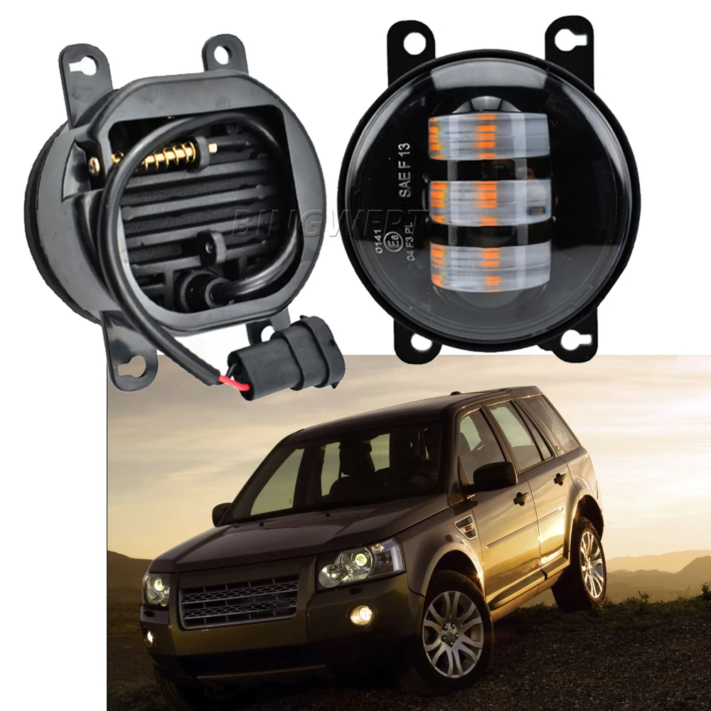 2PCS LED Fog Light DRL Front Bumper Daytime Running Fog Lamp For Land Rover Freelander 2 LR2 2006 2007-2014 Auto Accessories