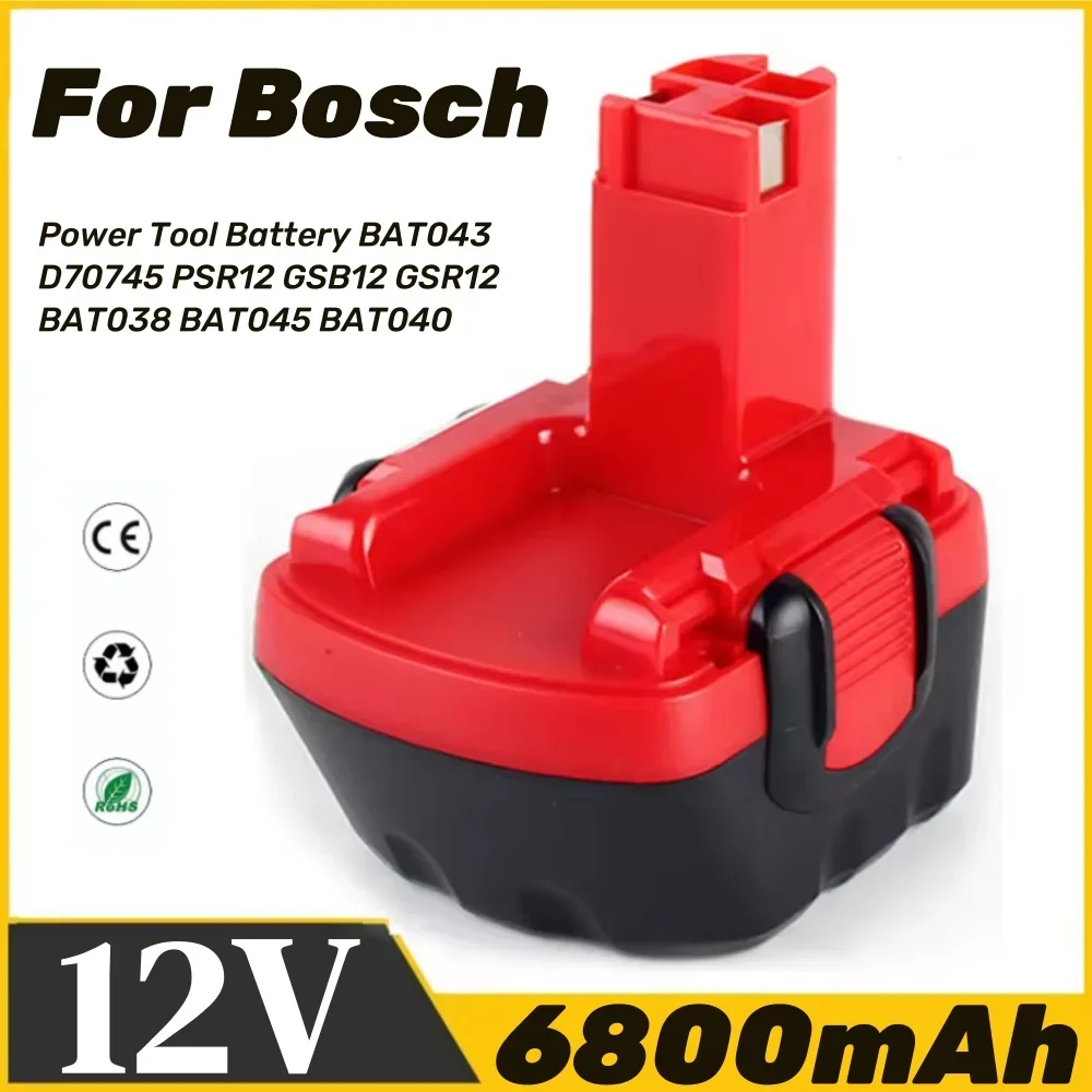 6800mAh For Bosch 12V Replacement 70745 2607335273 BAT038 BAT140 BAT040 BAT041 BAT159 2607335465 26073356