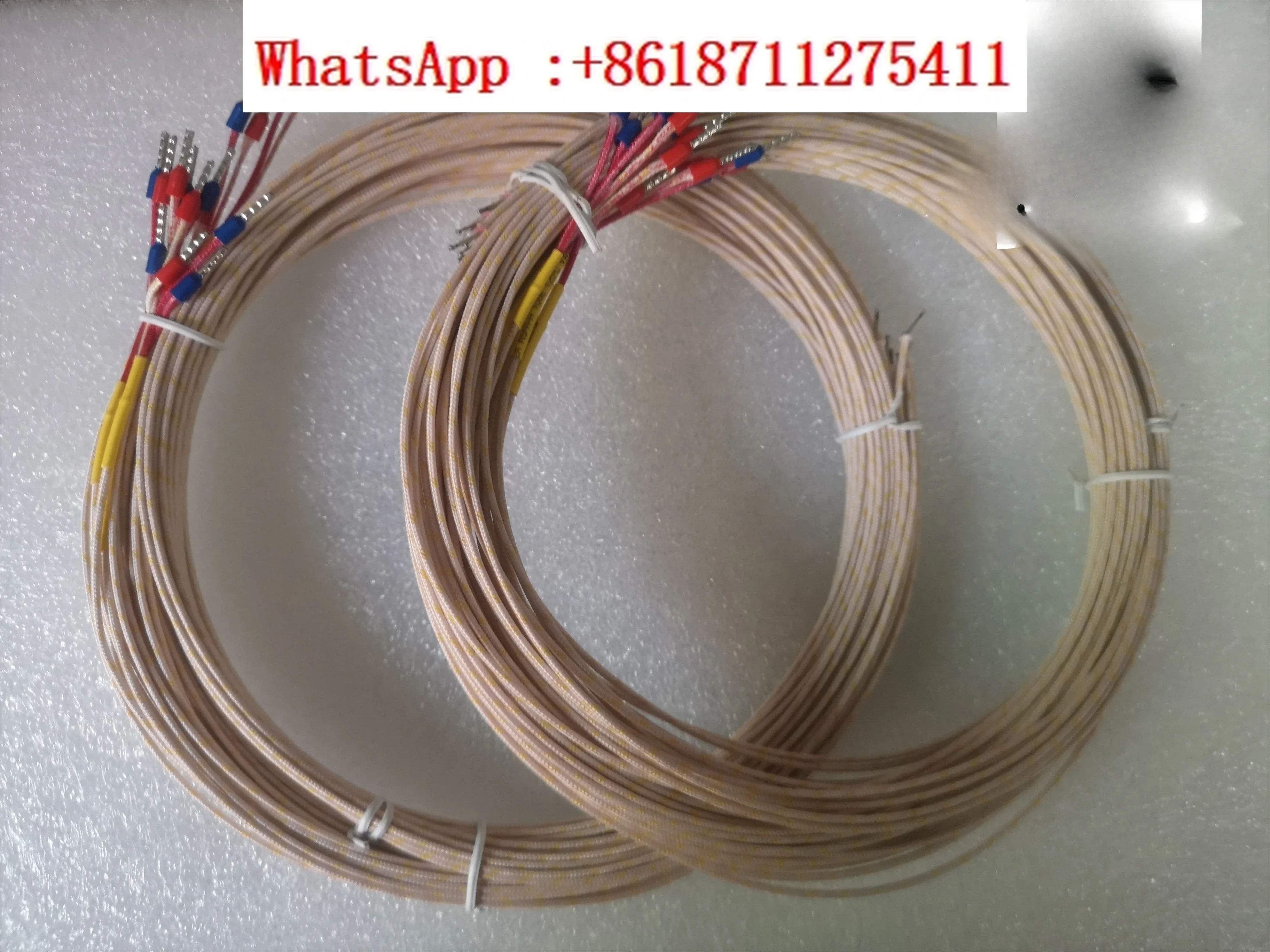 K type glass fiber thermocouple temperature measuring line 704°C multi-channel temperature high temperature couple