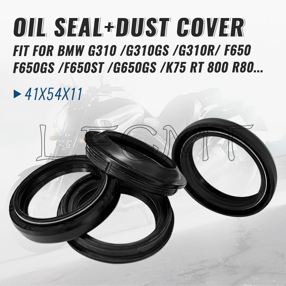 

41x54x11 Motorcycle Front Fork Oil Seal 41 54 Dust Cover Fit for BMW G310 G310GS G310R F650 F650GS F650ST G650GS K75 RT 800 R80