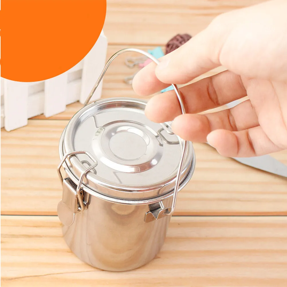 Double-Layer Stainless Steel Painting Brush Washing Bucket Portable Cover Art Brush Washer for Sketch Travel Watercolor Paint