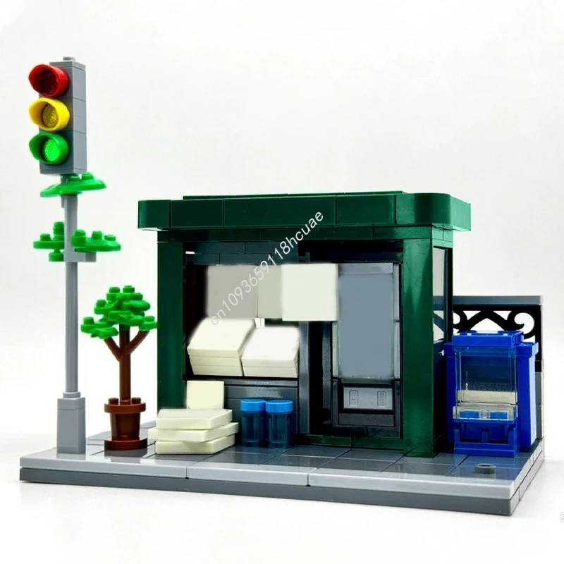 

236 шт. MOC подставка для газет, городские строительные блоки, рождественский подарок, интерактивный образовательный набор STEM для творческих строителей