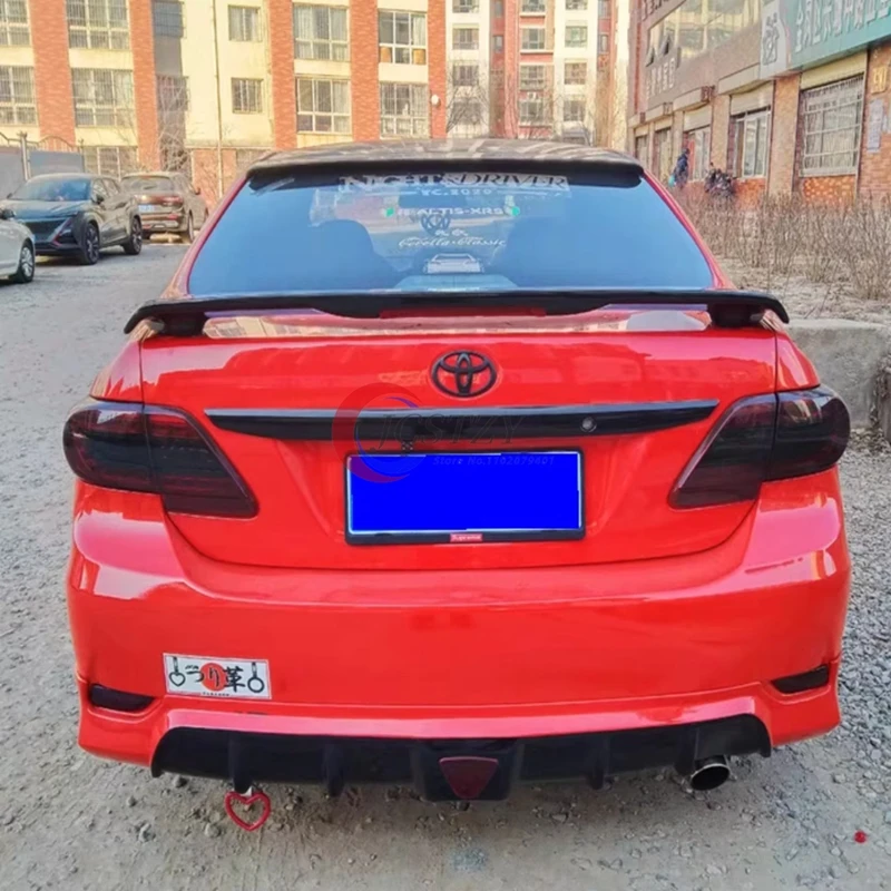 

For Toyota Corolla Spoiler ABS Material Car Rear Wing Primer Rear Spoiler 2006-2013 Rear Wing Spoiler With Led Light