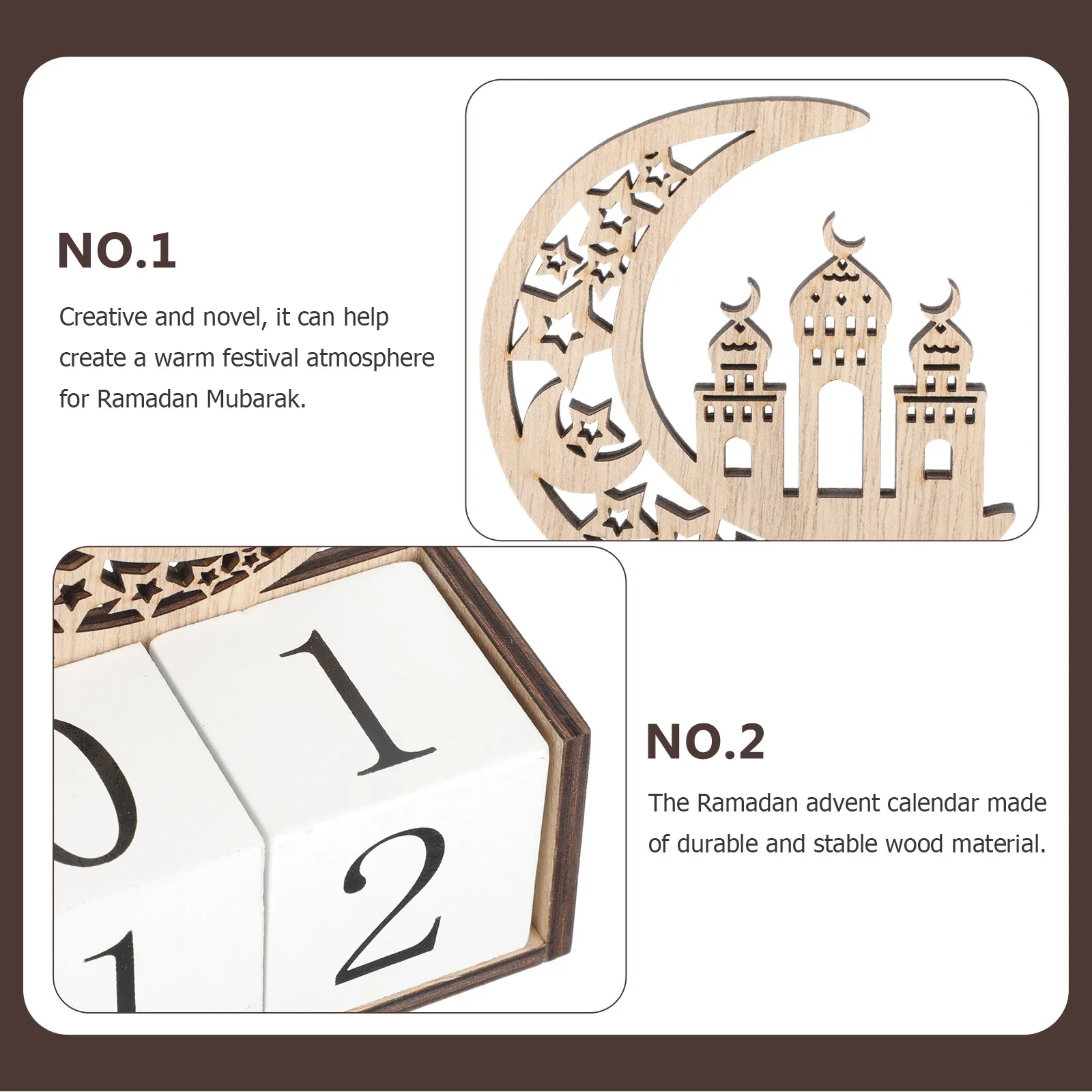 

Wooden Ramadan Advent Calendar Eid Countdown Ramadans Mubarak Decoration Festival Countdown Calendar Desktop Decor Gift Ornament