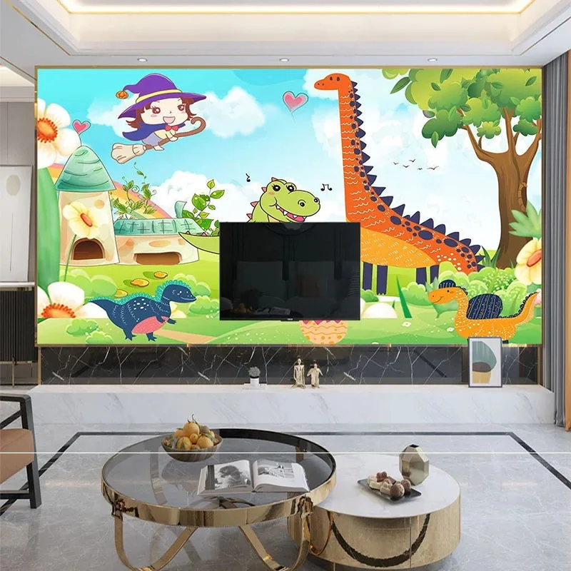 Custom Eender Welke Grootte 3d Behang Nordic Creatief Handgeschilderd Dier Cartoon Kinderkamer Achtergrond Muur Home Decor Achtergrond