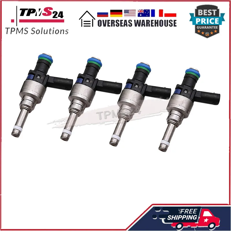 Set of (4) Fuel Injectors 35310-2G710 For 2011-2016 Kia Sportage Optima Sorento Hyundai Santa Fe Sport Tucson Sonata 2.4L