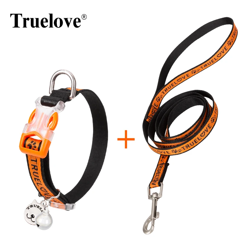 TRUELOVE Puppy Collar and Leash Set for Daily Outdoor Walking Running Training Extra Small Boys Girls Dogs Cats Pets TLC5311