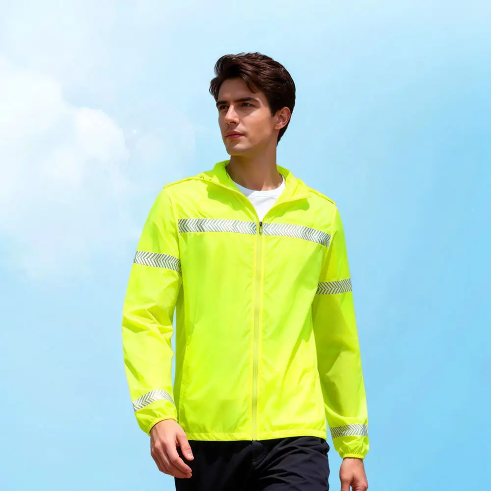 Reflective Sunscreen Safety Jacket High Visibility Workwear For Outdoor Construction Traffic Duty Breathable Protective