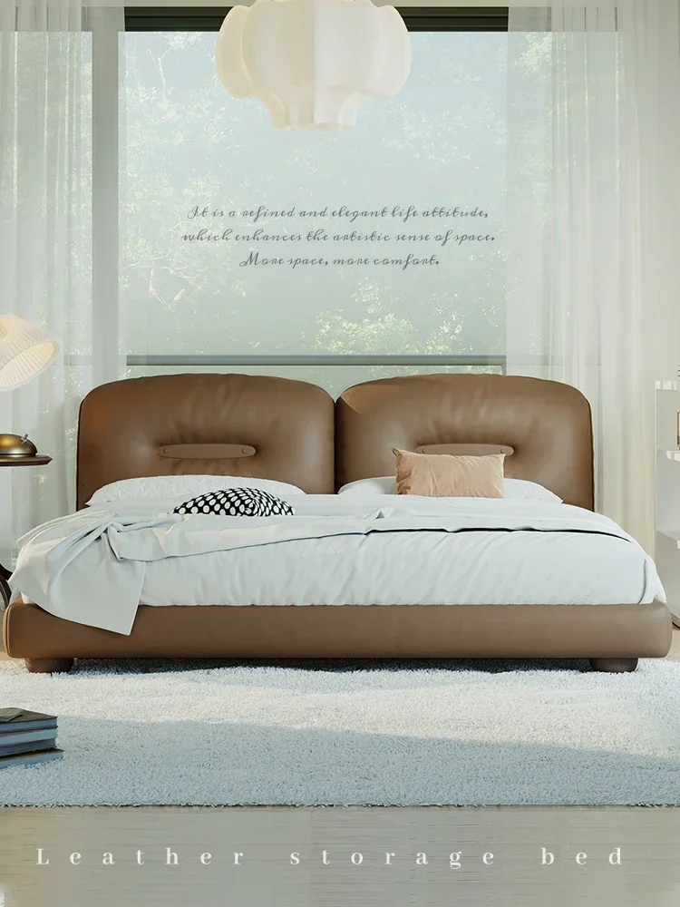 Bedroom Soft Pack Bottom Storage Rib Grills Light Luxury 1.5 Double
