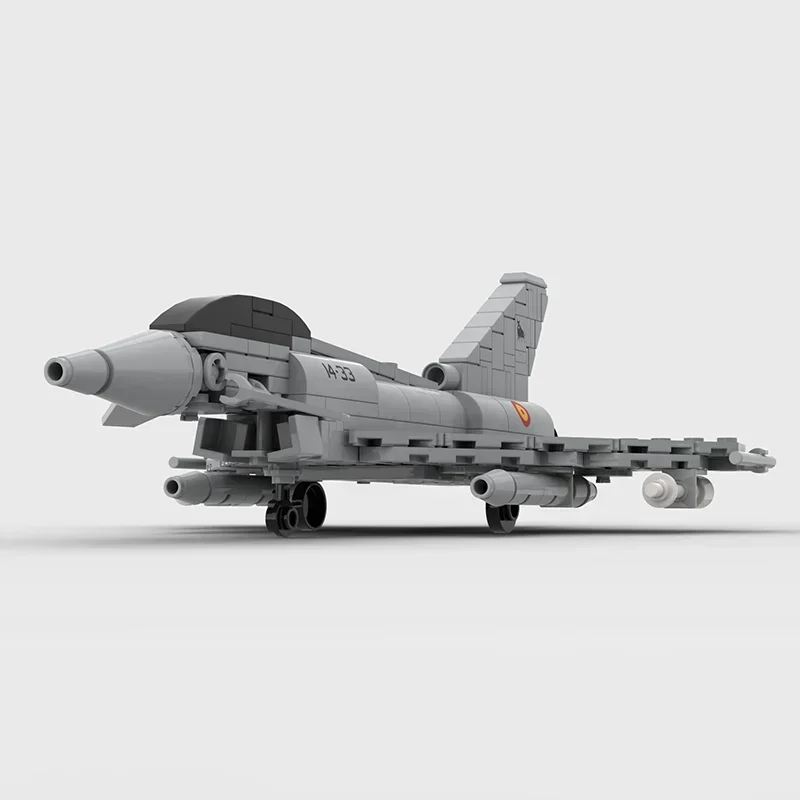 Modello militare Moc Mattoni da costruzione Scala 1:72 Eurofighter Typhoon Fighter Tecnologia Blocchi Regalo Di Natale Giocattolo Set FAI DA TE Assemblaggio