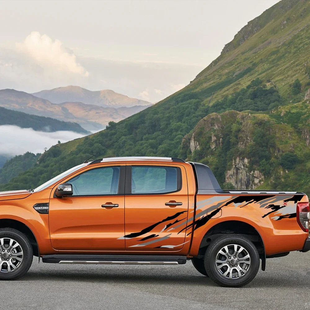 3 قطعة ملصقات السيارات لفورد رينجر رابتور بيك اب ايسوزو Dmax نيسان نافارا تويوتا هايلكس ضبط السيارات ملصق كامل ضبط الملحقات