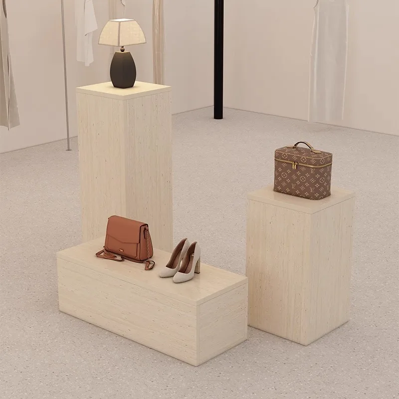 Display stand Clothing store Model window base Accessories ornaments Display table hole Stone pattern