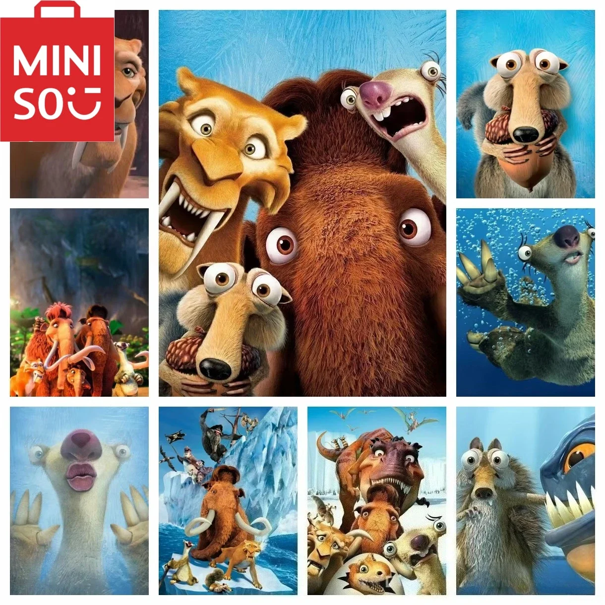 MINISO 5D Ice Age Anime elemento pintura de diamante Kits de bricolaje creación artesanía Kit de arte mosaico decoración del hogar sin marco