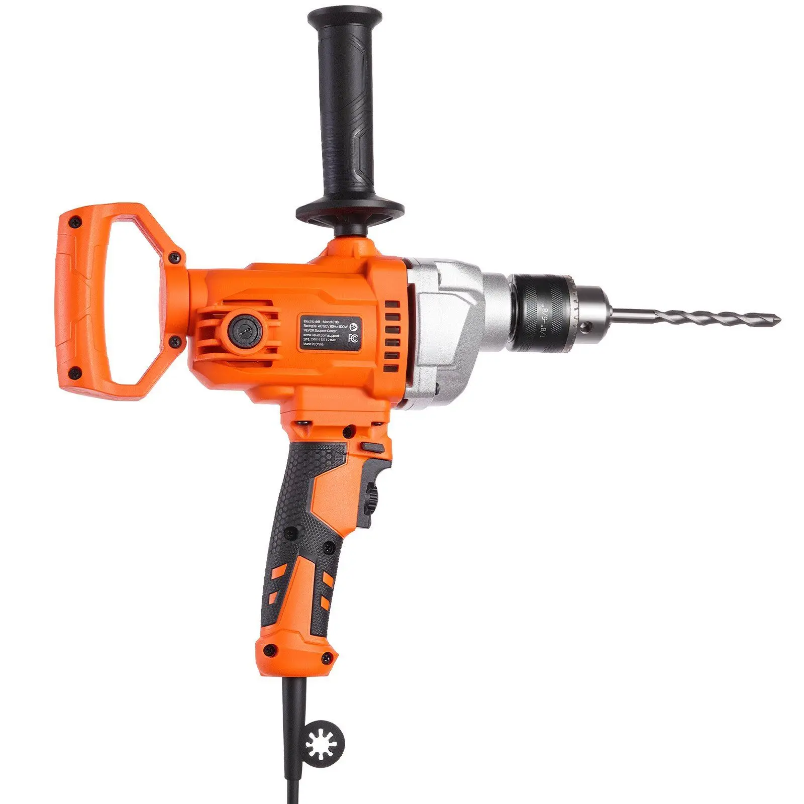 

Drill Mixer, 5/8 inch Corded Electric Drill Mixer Set, 0-850RPM 5.8A Mixing Drills, Mixing Drills Machine with D-Handle for Drilling & Blending, Handheld Cement Mixers for Fodder, Paint, Cement