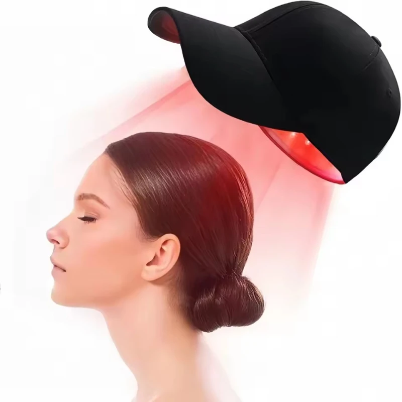 Czapka LLLT z czerwonym światłem 650nm, przyspieszająca wzrost włosów, zapobiegająca wypadaniu włosów, urządzenie do leczenia porostu włosów.