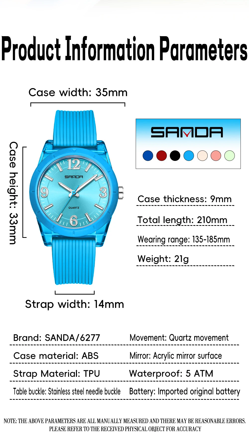 2025 Fashion SANDA 6277 Student Quartz Watch Silicone Strap Multi functional Sports Waterproof Student Quartz Watch