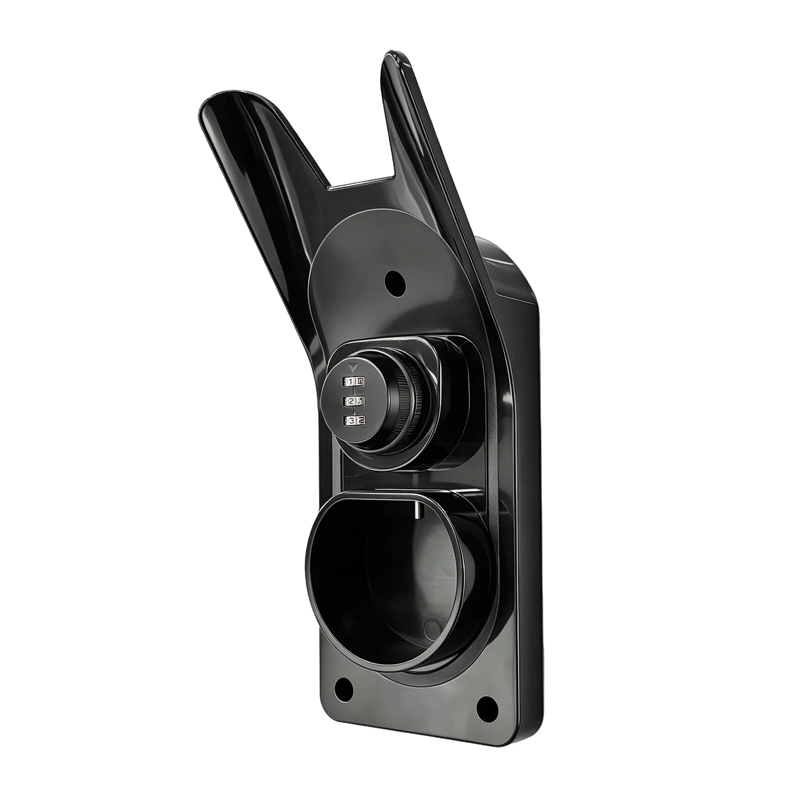 Lockable Type 2 EV Plug Holder Wall Bracket Electric Vehicle Cable Organizer Anti Theft Combination Lock Storage Base Stand