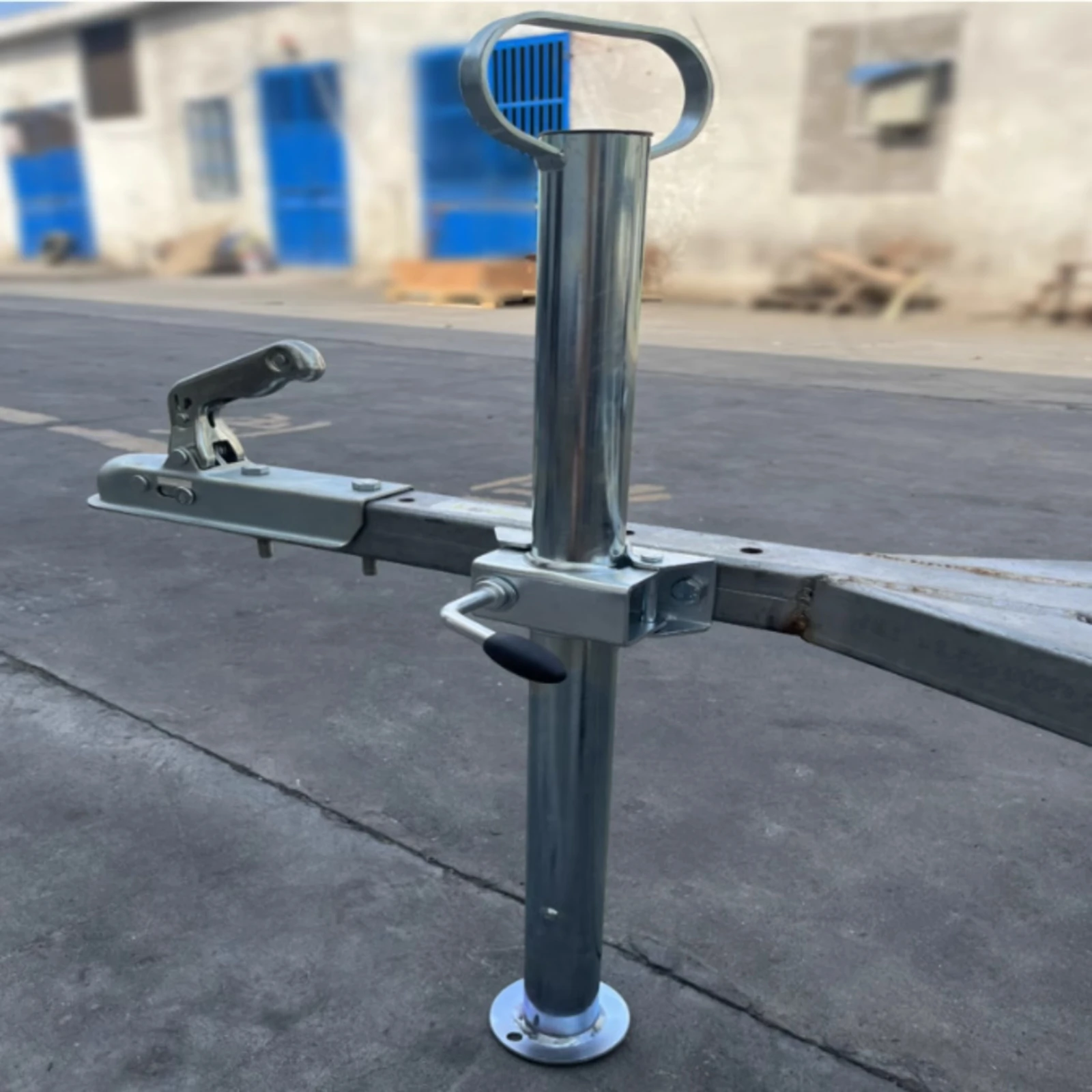 Trailer Jack Base Plate Strong Round Rotonda Stabilizer Leg Carry Handle Ring Vehicle Accessory for Camper Trailer Use