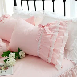 1 piece pink pillow sham cake layers lace design pillow cases bedroom bed pillowcases princess sweet body pillow cover
