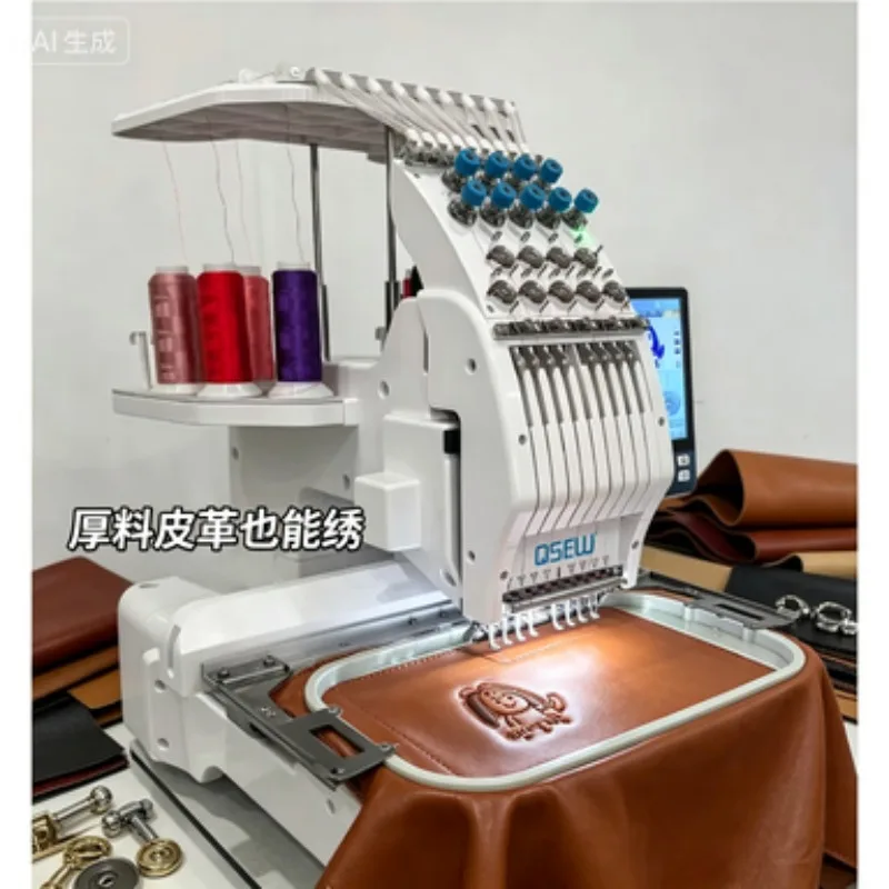 Single Head High-Speed Computerized Embroidery Machine Running at 1200 RPM for Precision Embroidery on Garments