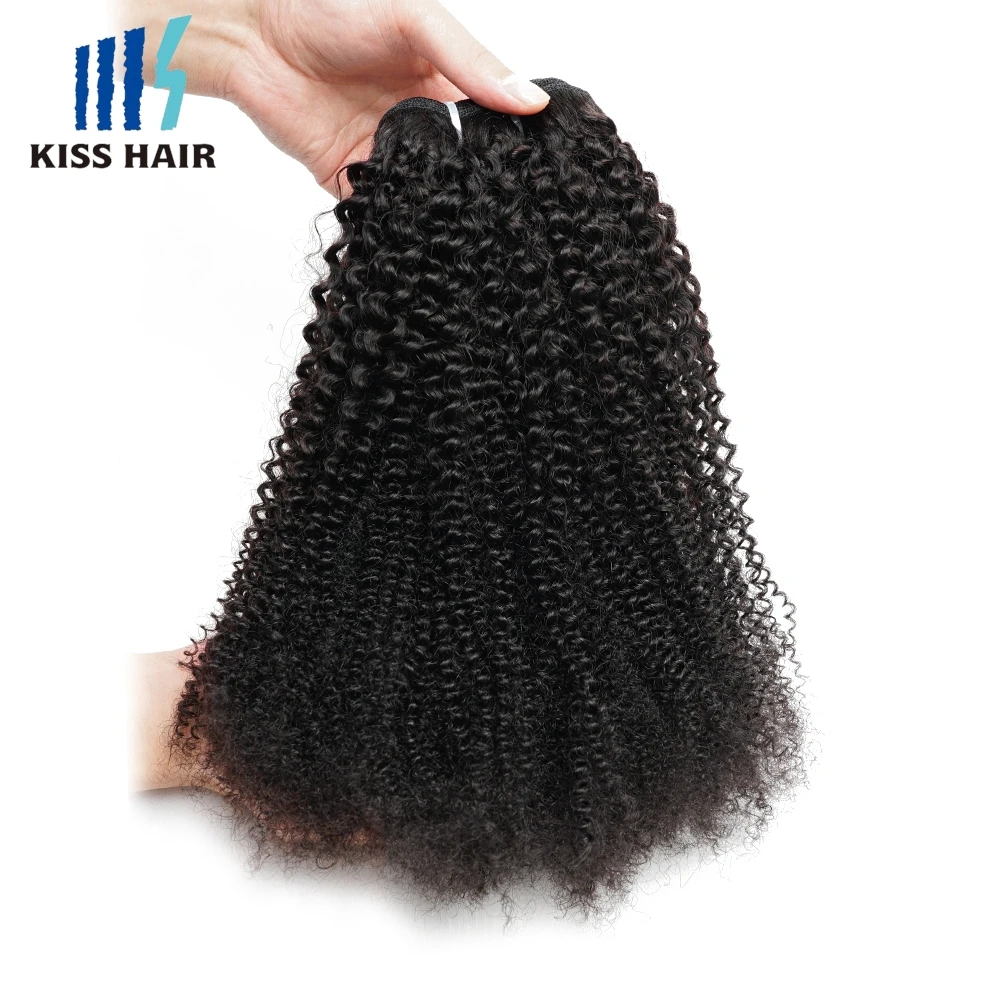 Afro Kinky Human Hair Bundles 1/3/4Pcs Afro Curly Brazilian Hair Extensions Unprocessed Virgin Hair 100% Human Hair Weave Bundle