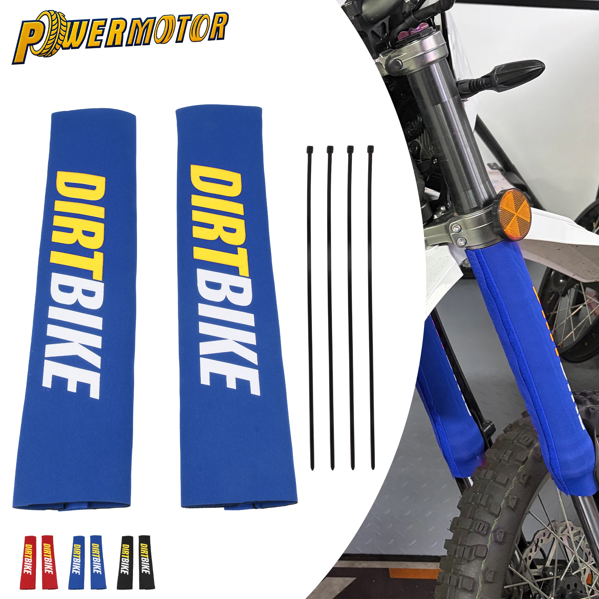 

For KTM Husqvarna Honda Yamaha Motocross Dirt Bike Front Fork Protective Shield Full Coverage Shock Absorber Dust-Proof Guards