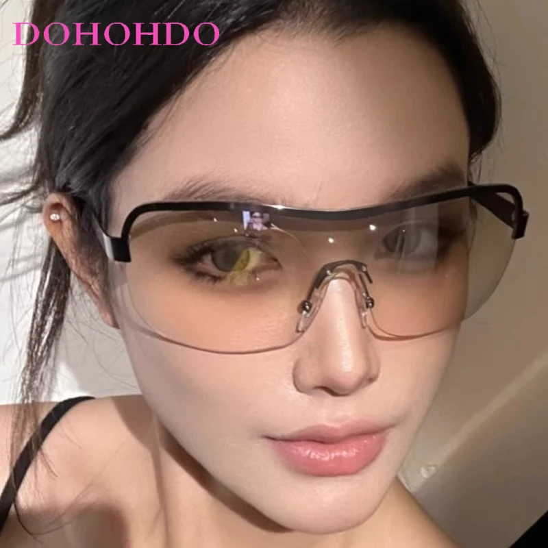 Nuovo stilista Y2K marchio di lusso occhiali antivento oversize donna uomo occhiali da sole guida ciclismo occhiali da viaggio UV400 Очки