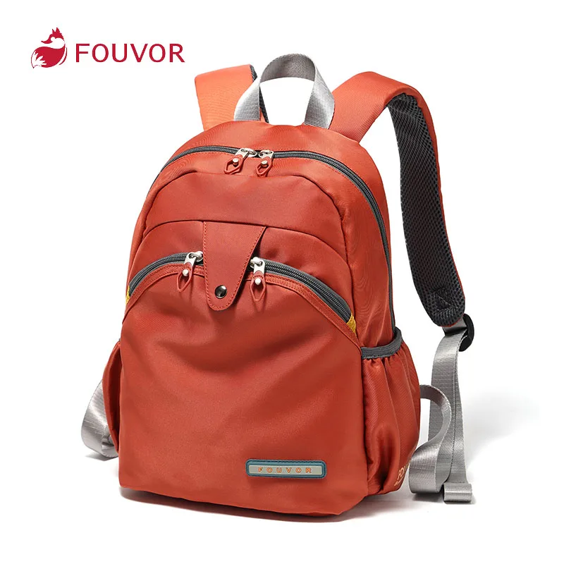 Fouvor Casual Sport Rucksack Frauen 2025, Mode Nylon Wasserdicht Reise Laptop Rucksack Große Leinwand Student Schule Taschen 2587-23