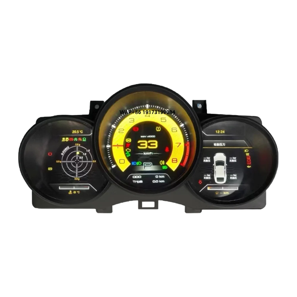12.3 Inch Linux Digital Cluster for 718 2011-2023 GPS Navi Full LCD Car Dashboard Instrument Panel Speed Meter Player