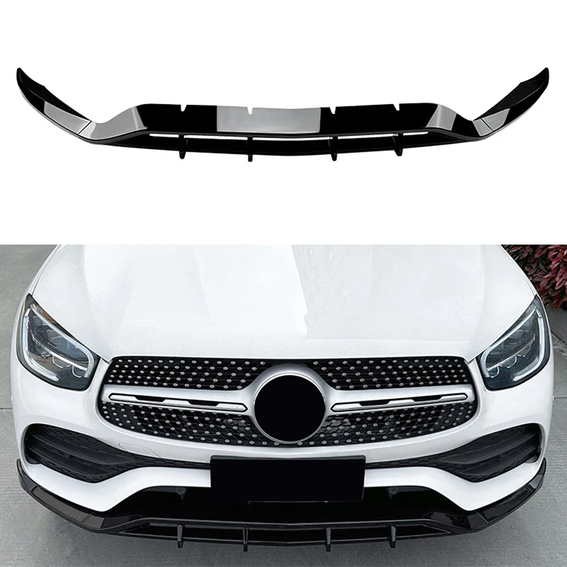 

Front Bumper Lip Spoiler For Mercedes-Benz GLC-Class X253 GLC200 260 300 2020-2022 AMG Bumper Protector Lower Blade Splitter