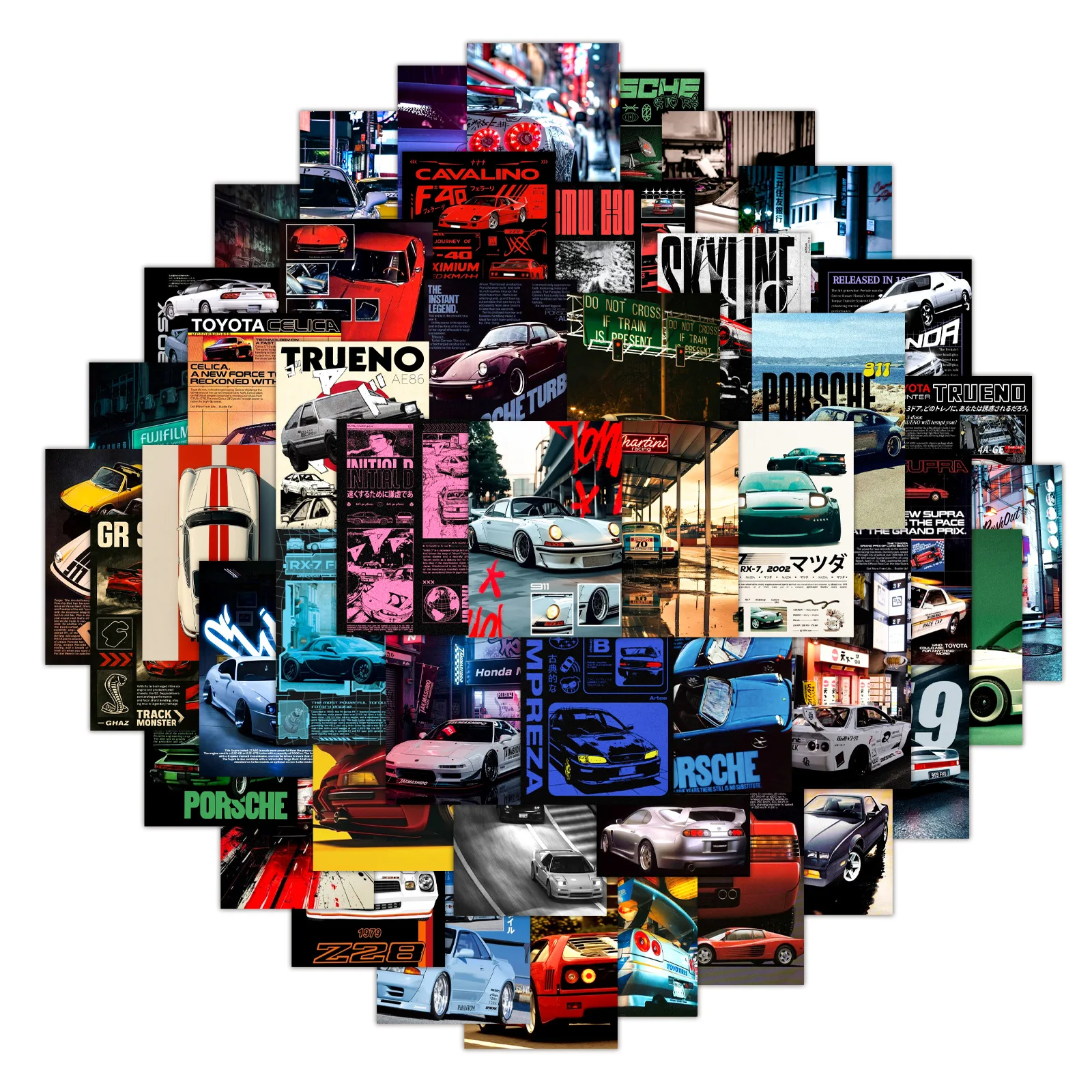 10/30/50PCS Cool Car JDM Poster Cartoon Sticker FAI DA TE Telefono Laptop Bagagli Skateboard Graffiti Decalcomanie Divertimento per il Capretto
