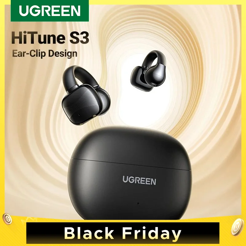 UGREEN Choice HiTune S3 เปิดหูคลิปหูฟังไร้สายบลูทูธหูฟังกีฬาหูฟังไมโครโฟนพร้อมหูฟังและหูฟัง