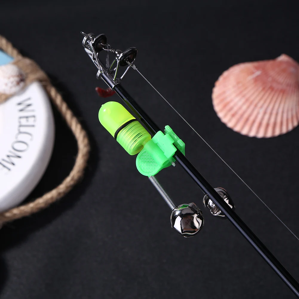 Twin Bells Ring Fishing Bells Alarm LED Light Fishing Rod Fishing Lures Accessory  Outdoor Fish Tools Professional Fishermen